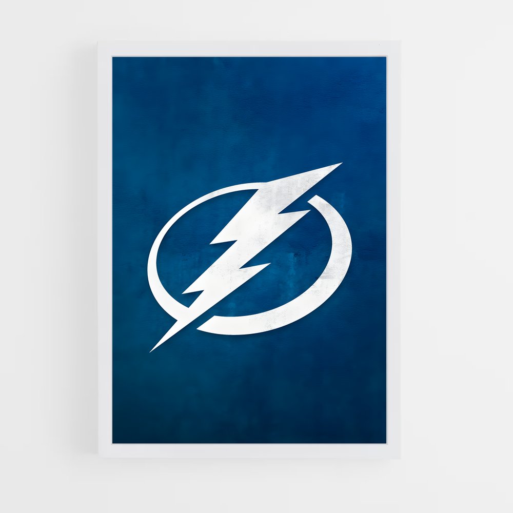 Poster Éclair Bleu – affiche Hockey sur glace (vue 3)